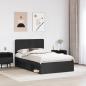 Preview: Bettrahmen Schwarz 120 x 200 cm Massives Kiefernholz