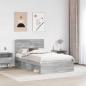 Preview: Bettrahmen Sonoma-Grau 120 x 200 cm Massives Kiefernholz