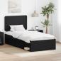 Preview: ARDEBO.de - Bettrahmen Schwarz 100 x 200 cm Massives Kiefernholz