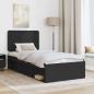 Preview: Bettrahmen Schwarz 100 x 200 cm Massives Kiefernholz