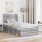 Preview: Bettrahmen Sonoma-Grau 100 x 200 cm Massives Kiefernholz