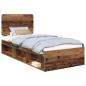 Preview: Bettrahmen Altholz 100 x 200 cm Massives Kiefernholz