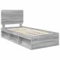 Preview: Bettrahmen Sonoma-Grau 90 x 200 cm Massives Kiefernholz