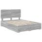 Preview: Bettrahmen Graues Sonoma 140 x 190 cm Holzwerkstoff