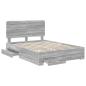 Preview: Bettrahmen Graues Sonoma 140 x 190 cm Holzwerkstoff