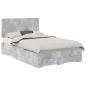 Preview: Bettrahmen mit Schubladen Beton Grau 135 x 190 cm Holzwerkstoff