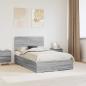 Preview: ARDEBO.de - Bettrahmen Graues Sonoma 135 x 190 cm Holzwerkstoff