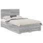 Preview: Bettrahmen Graues Sonoma 135 x 190 cm Holzwerkstoff