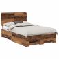 Preview: Bettrahmen mit Schubladen Altholz 120 x 190 cm Holzwerkstoff
