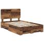 Preview: Bettrahmen mit Schubladen Altholz 120 x 190 cm Holzwerkstoff