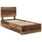 Preview: Bettrahmen mit Schubladen Altholz 90 x 190 cm Holzwerkstoff