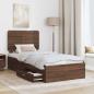 Preview: Bettrahmen Braun Eichen-Optik 75 x 190 cm Holzwerkstoff