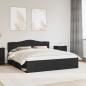 Preview: ARDEBO.de - Bettrahmen Schwarz 200 x 200 cm Massives Kiefernholz
