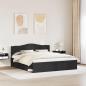 Preview: Bettrahmen Schwarz 200 x 200 cm Massives Kiefernholz