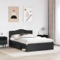 Preview: Bettrahmen Schwarz 160 x 200 cm Massives Kiefernholz