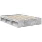 Preview: Bettrahmen Beton Grau 135 x 190 cm Massives Kiefernholz