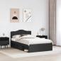Preview: Bettrahmen Schwarz 120 x 200 cm Massives Kiefernholz