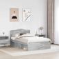 Preview: Bettrahmen Graues Sonoma 120 x 190 cm Massives Kiefernholz