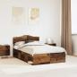 Preview: ARDEBO.de - Bettrahmen Altholz 120 x 190 cm Massives Kiefernholz