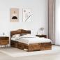 Preview: Bettrahmen Altholz 120 x 190 cm Massives Kiefernholz