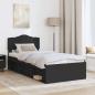 Preview: Bettrahmen Schwarz 100 x 200 cm Massives Kiefernholz