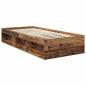 Preview: Bettrahmen Altholz 90 x 190 cm Massives Kiefernholz