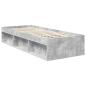 Preview: Bettrahmen Beton Grau 75 x 190 cm Massives Kiefernholz