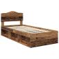 Preview: Bettrahmen Altholz 75 x 190 cm Massives Kiefernholz