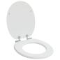 Preview: Soft-Close Toilettensitz 2 Stk. Weiß 44 x 38 cm MDF-Platte
