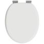 Preview: Soft-Close Toilettensitz 2 Stk. Weiß 44 x 38 cm MDF-Platte
