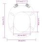 Preview: Soft-Close Toilettensitz 2 stk. Braun 44 x 38 cm MDF-Platte