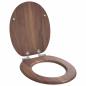 Preview: Soft-Close Toilettensitz 2 stk. Braun 44 x 38 cm MDF-Platte