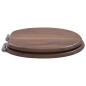 Preview: Soft-Close Toilettensitz 2 stk. Braun 44 x 38 cm MDF-Platte