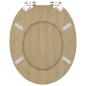 Preview: Soft-Close Toilettensitz 2 stk. Heller Bambusfarbton 44 x 38 cm