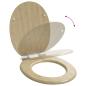 Preview: Soft-Close Toilettensitz 2 stk. Heller Bambusfarbton 44 x 38 cm