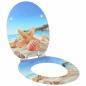Preview: Soft-Close Toilettensitz 2 Stk. Meeres Muschel 44 x 38 cm