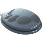 Preview: Soft-Close Toilettensitz 2 Stk. Grau 44 x 38 cm MDF-Platte