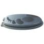 Preview: Soft-Close Toilettensitz 2 Stk. Grau 44 x 38 cm MDF-Platte