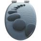 Preview: Soft-Close Toilettensitz 2 Stk. Grau 44 x 38 cm MDF-Platte