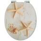 Preview: Soft-Close Toilettensitz 2 stk. Gelb und Weiß 44 x 38 cm