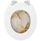 Preview: Soft-Close Toilettensitz 2 stk. Gelb und Weiß 44 x 38 cm