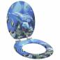 Preview: Soft-Close Toilettensitz 2 Stk. Blau 44 x 38 cm MDF-Platte