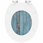 Preview: Soft-Close Toilettensitz 2 stk. Blau 44 x 38 cm MDF-Platte