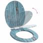 Preview: Soft-Close Toilettensitz 2 stk. Blau 44 x 38 cm MDF-Platte