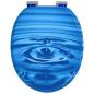 Preview: Soft-Close Toilettensitz 2 Stk. Blauer Tropfen 44 x 38 cm