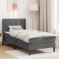 Preview: ARDEBO.de - Bettgestell mit Matratze Dunkelgrau 90 x 200 cm Samt