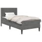Preview: Bettgestell mit Matratze Dunkelgrau 90 x 200 cm Samt