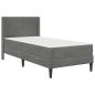 Preview: Bettgestell mit Matratze Dunkelgrau 90 x 200 cm Samt