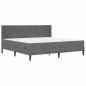 Preview: Bettgestell mit Matratze Dunkelgrau 200 x 200 cm Samt