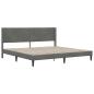 Preview: Bettgestell mit Matratze Dunkelgrau 200 x 200 cm Samt